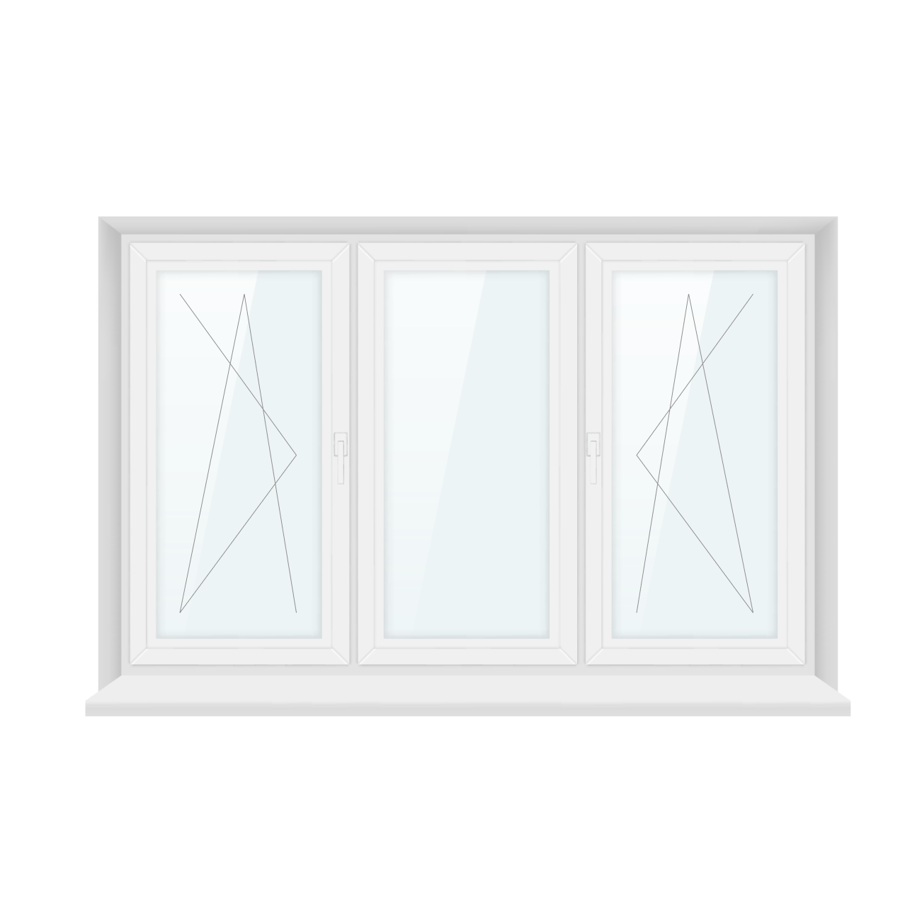 Трехстворчатое окно